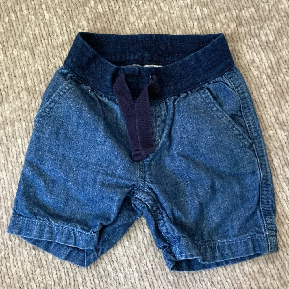 BabyGap 12-18M‎ Pull-On Denim Shorts Adjustable Waist Casual Summer